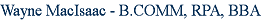 Wayne MacIsaac Info Text